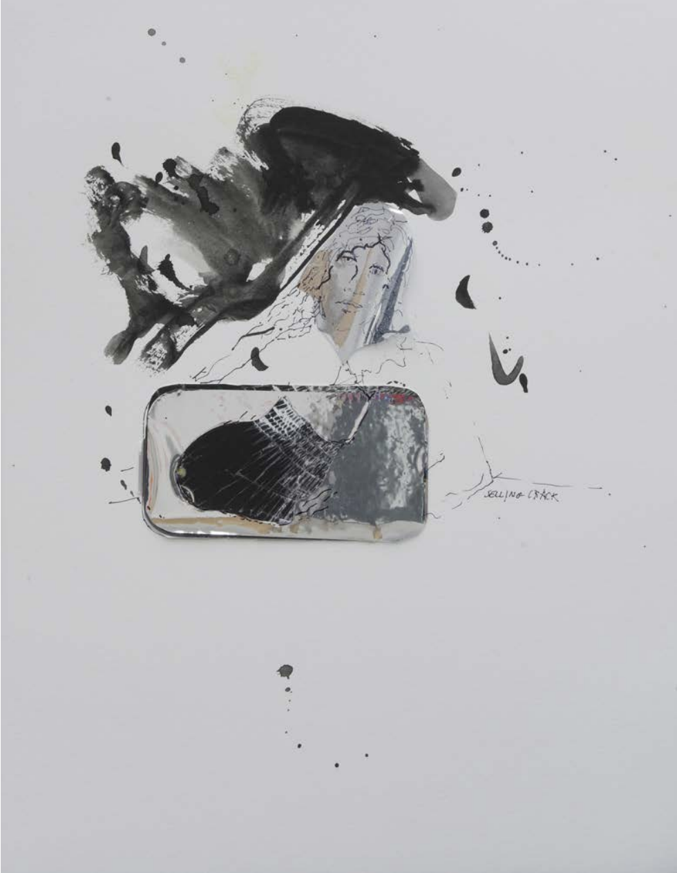 Lynn Hershman Leeson IPhone Drawing , 2009 Collage with Mylar pen and ink 45,7 x 35,5cm