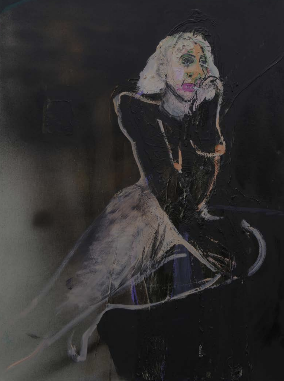Lynn Hershman Leeson, Black Narcissis , 1966 , Acrylic on canvas, 122 x 91,5 cm