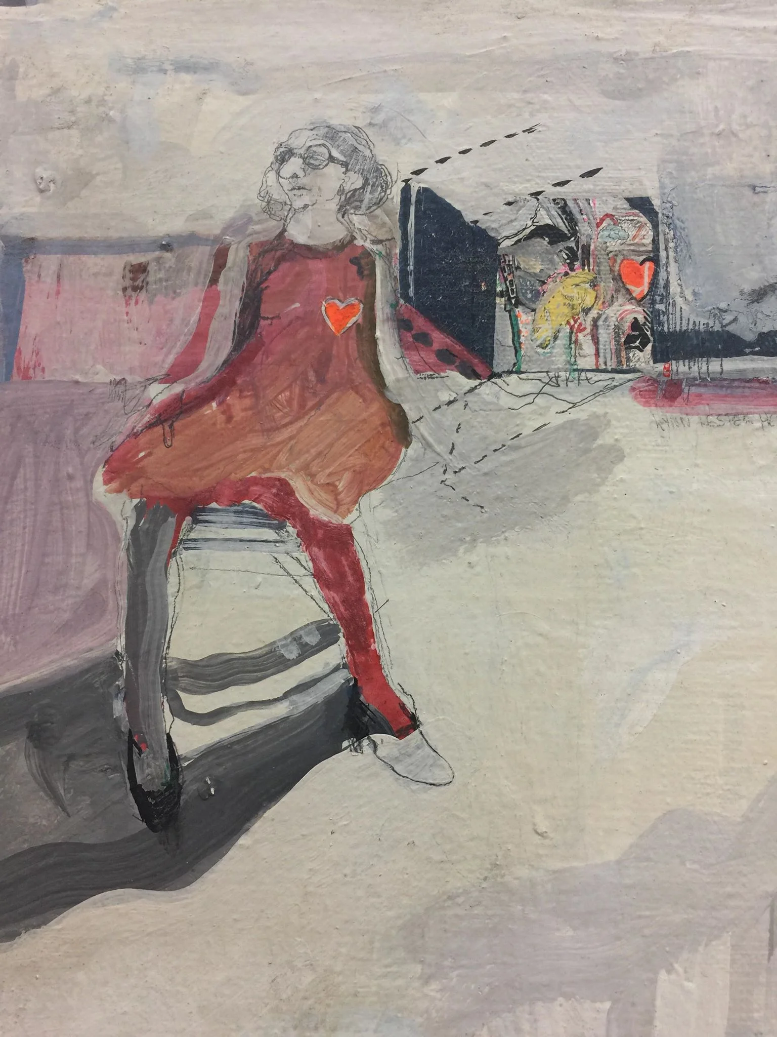 Lynn Hershman Leeson, Untitled 76 , 1966-67, Acrylic on canvas 25 x 20 cm