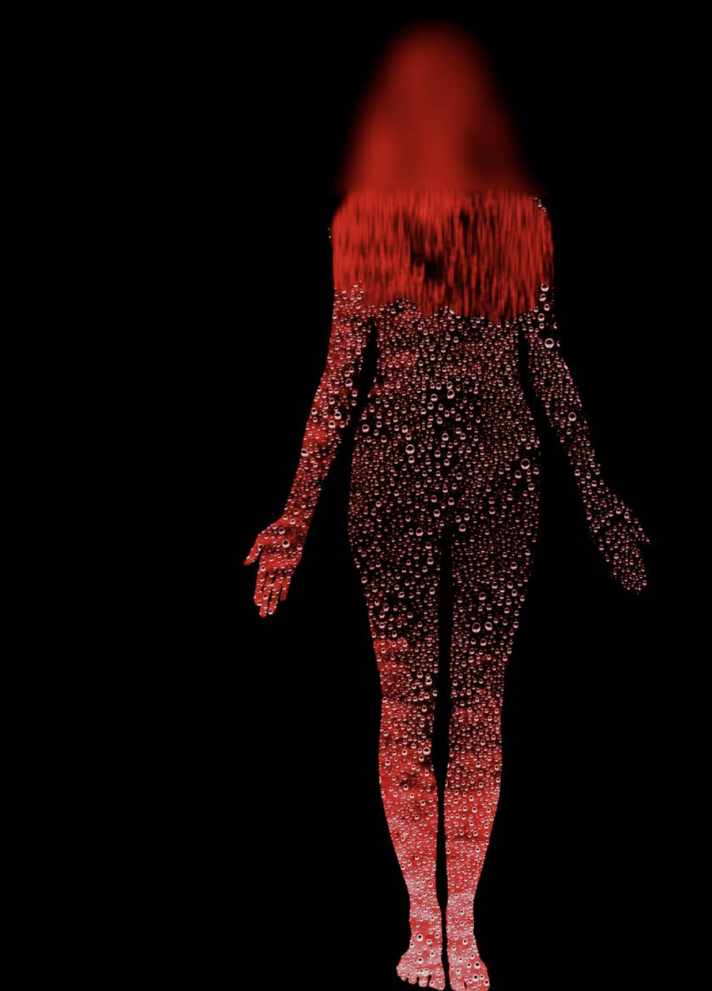 Lynn Hershman Leeson, Water Woman Red Streaming , 1996 archival digital print, ed. 2/8 + 2 AP, 108 x 77 cm