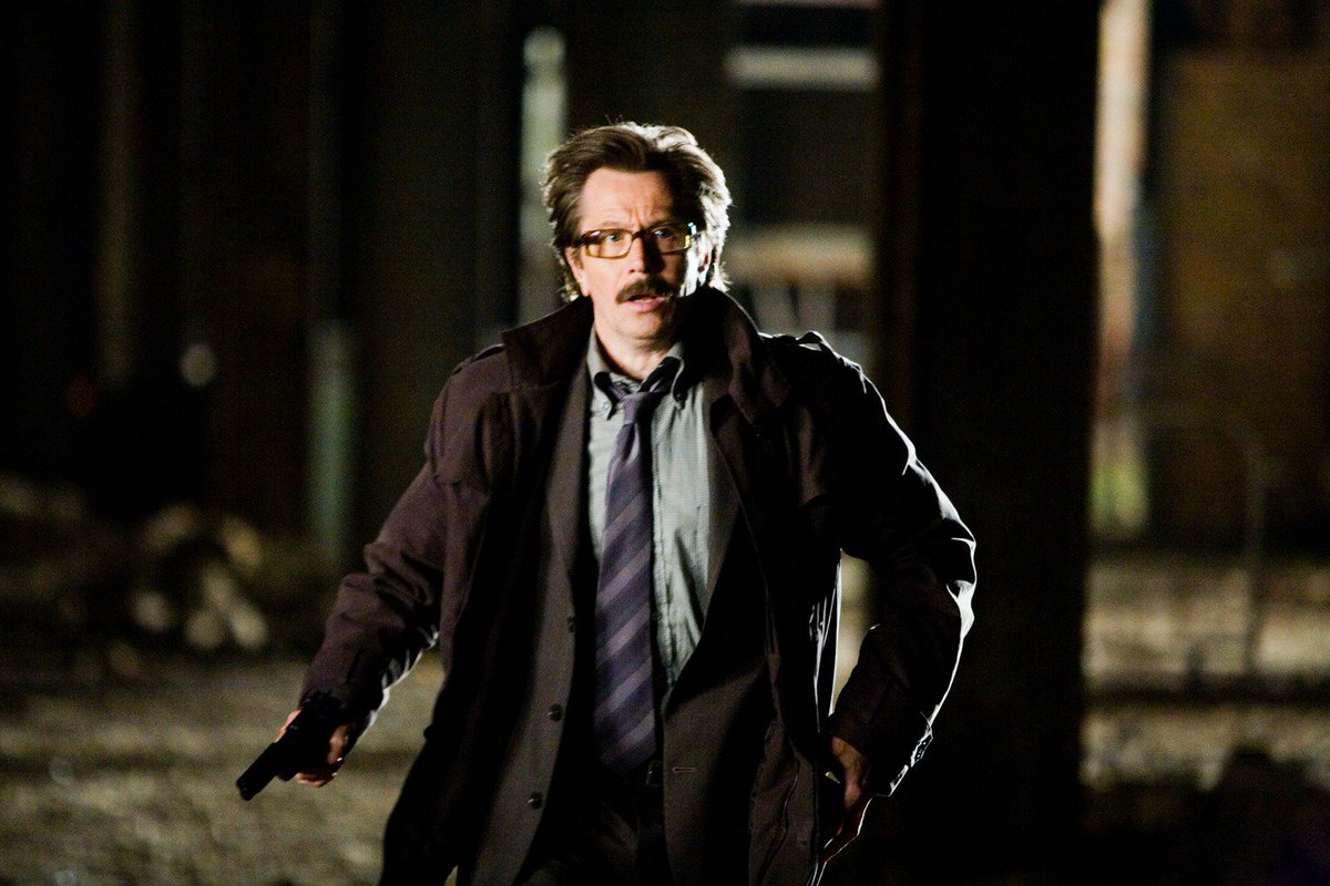 Gary Oldman as Jim Gordon and Christian Bale as Batman in Batman: The Dark Knight (2008) - courtesy of Warner Bros.
