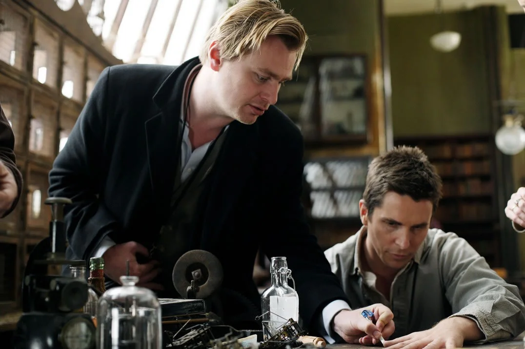 Christopher Nolan directing Christian Bale in The Prestige (2006)