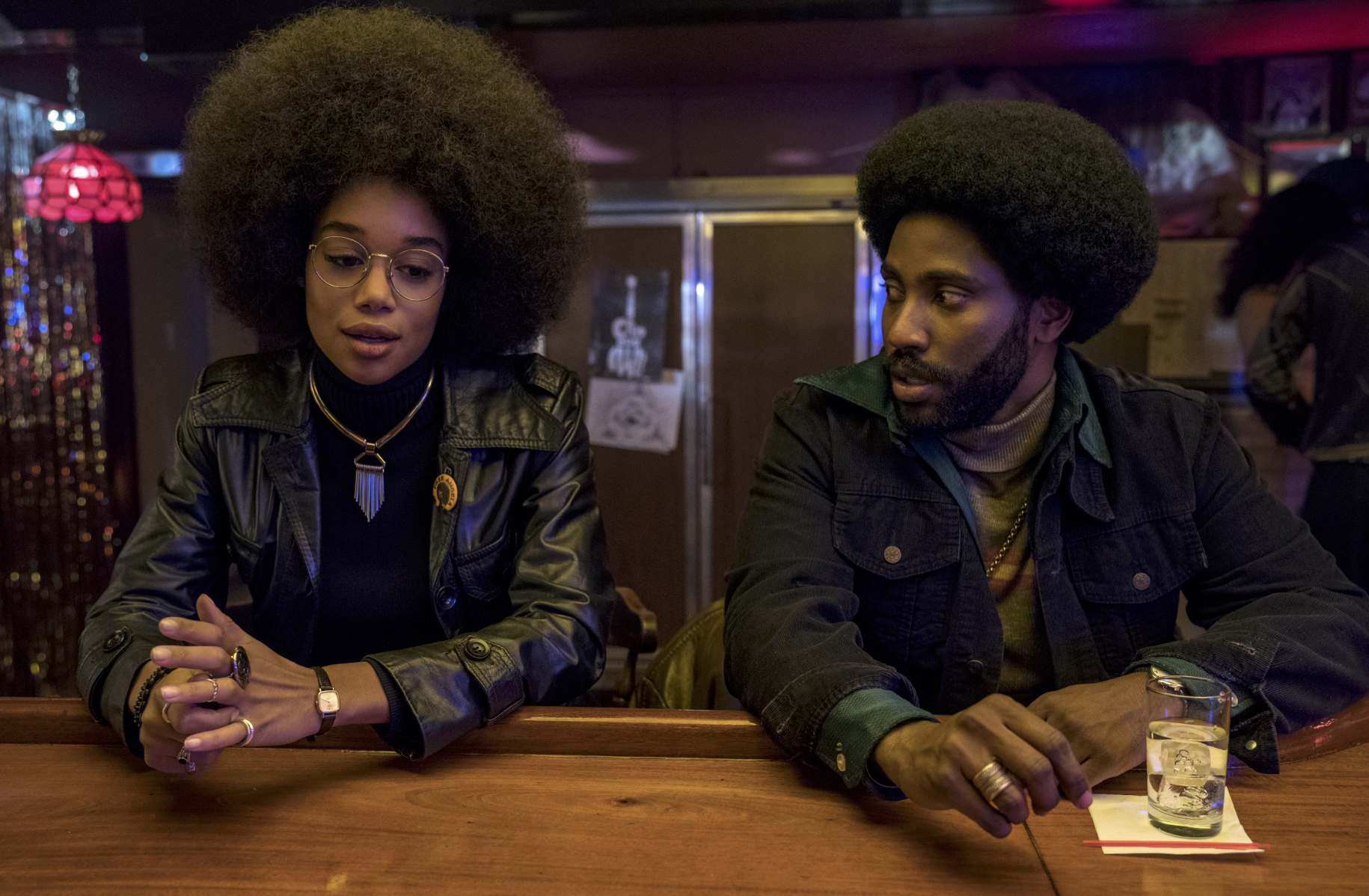 Laura Harrier and John David Washington in Spike Lee's BlacKkKlansman (2018) - Focus Features