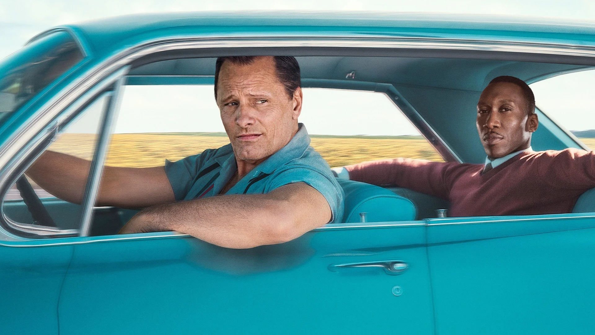 Viggo Mortenson and Mahershala Ali in Green Book (2018) - Courtesy of Universal Pictures