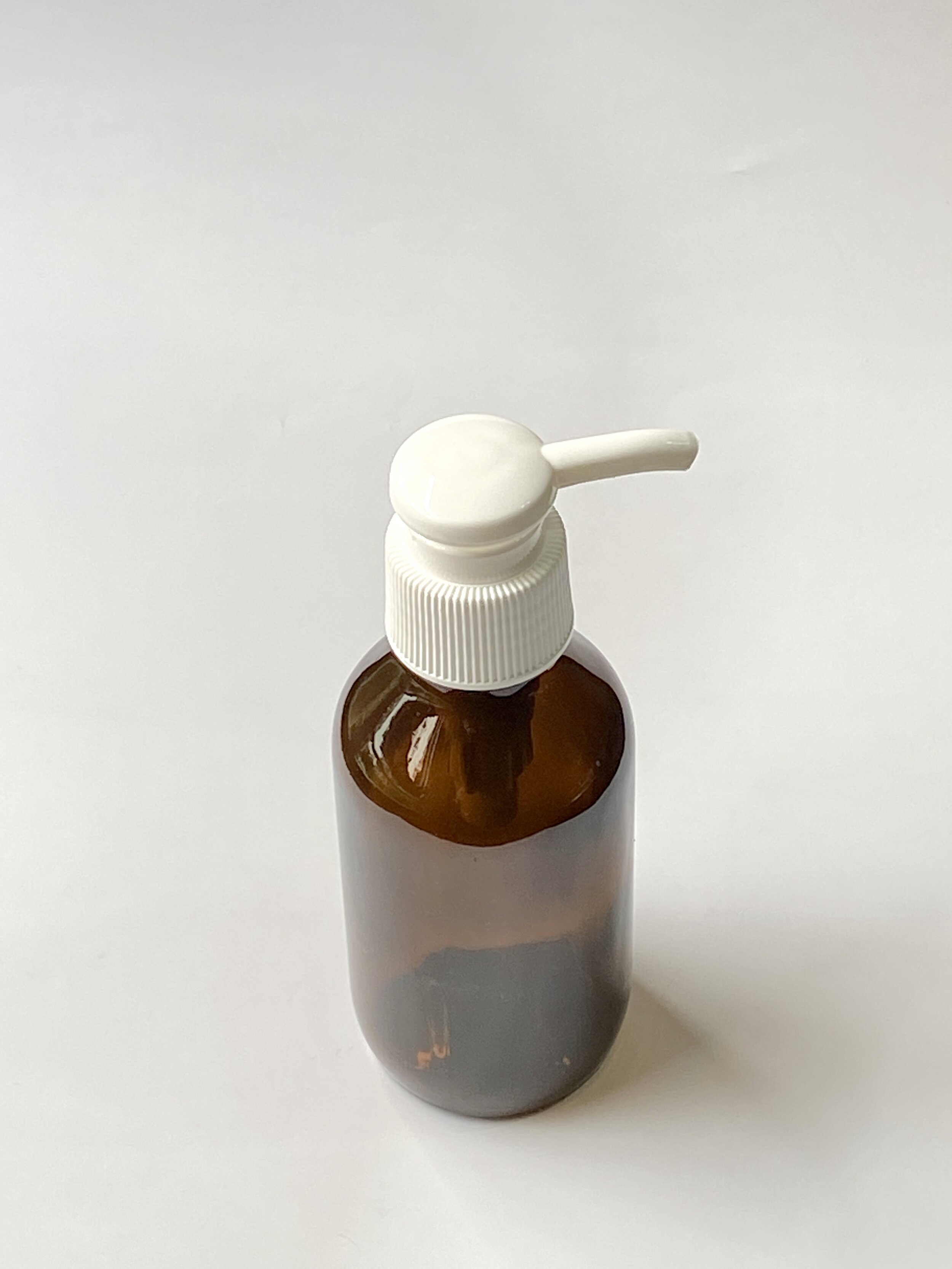 Amber Glass Bottle with pump top