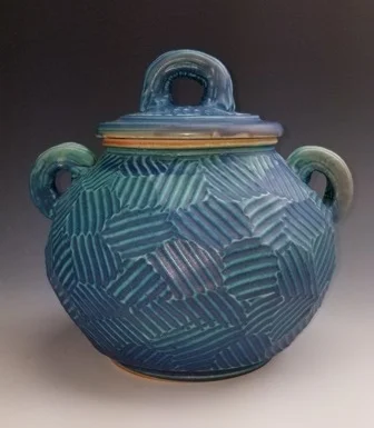 Cynthia Bringle Lidded Jar, 9” x 9” x 9” Retail Value: $420