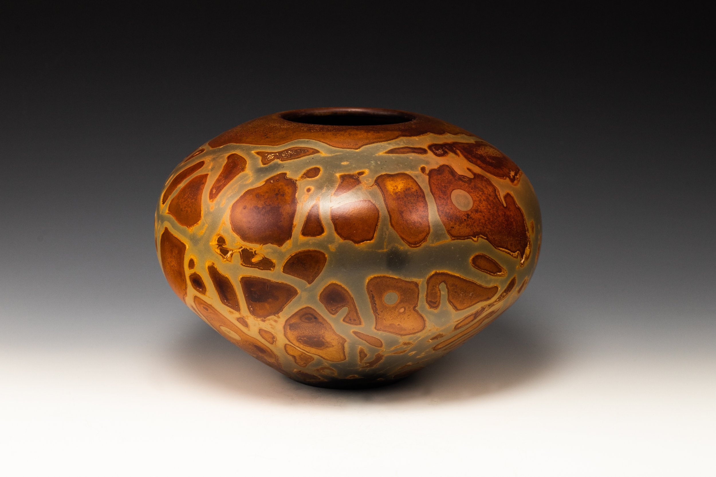 Jim Whalen, Rounded jar, 6.5" x 9.5" x 9.5"