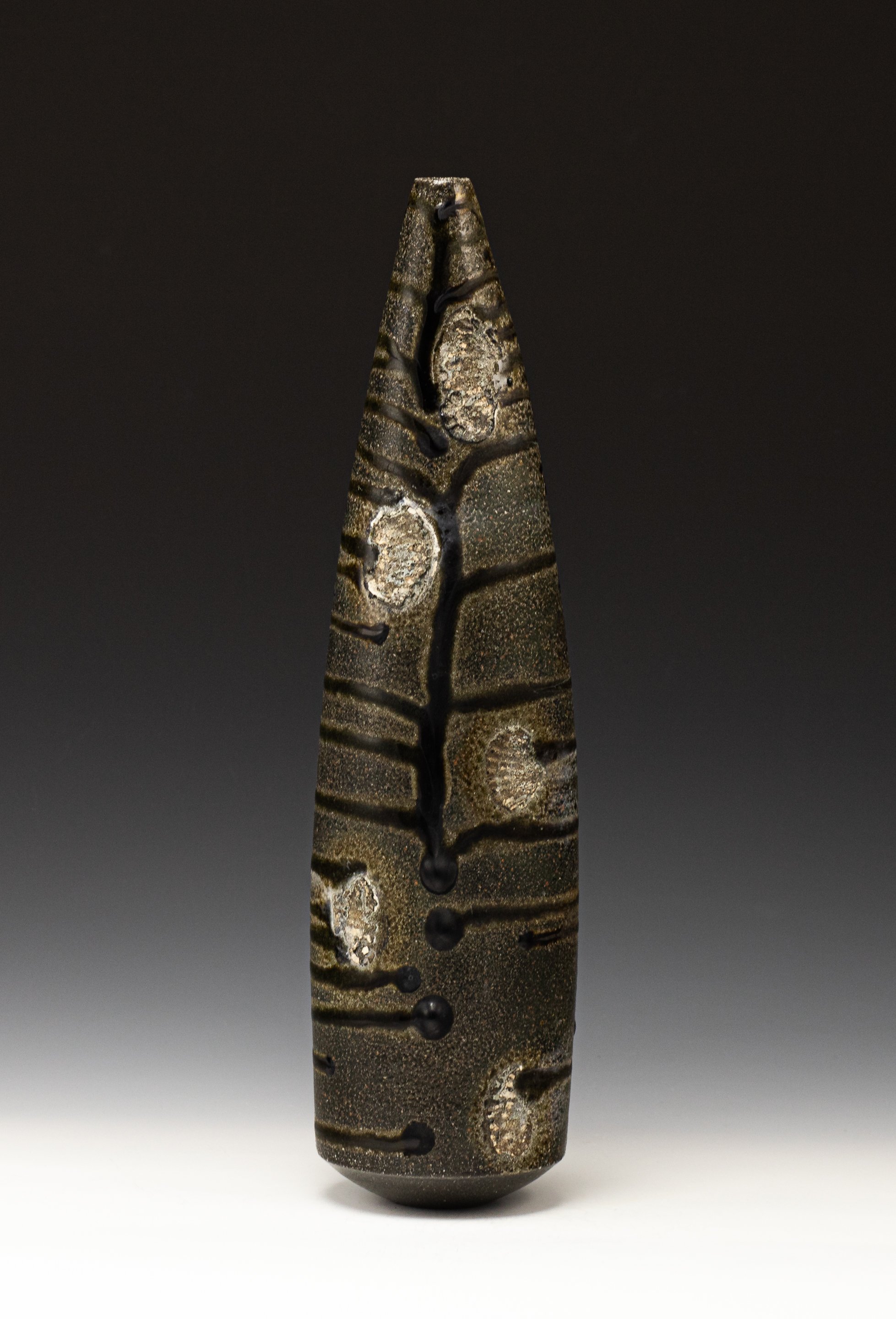 Curry Wilkinson, Abstract Wood fired Form,  19" x 5" x 4.5"