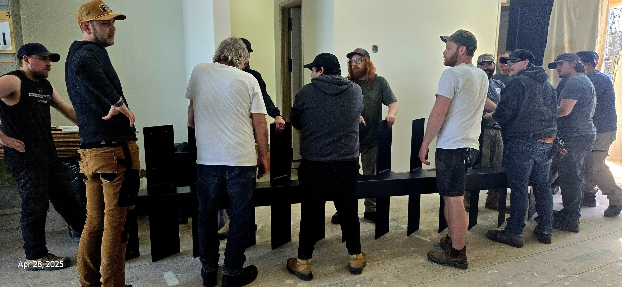  Time for stairs! It really is a team effort 