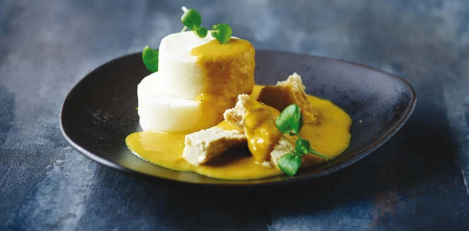 MENY EXEMPEL: Kyckling med ris, blomkål och currysås