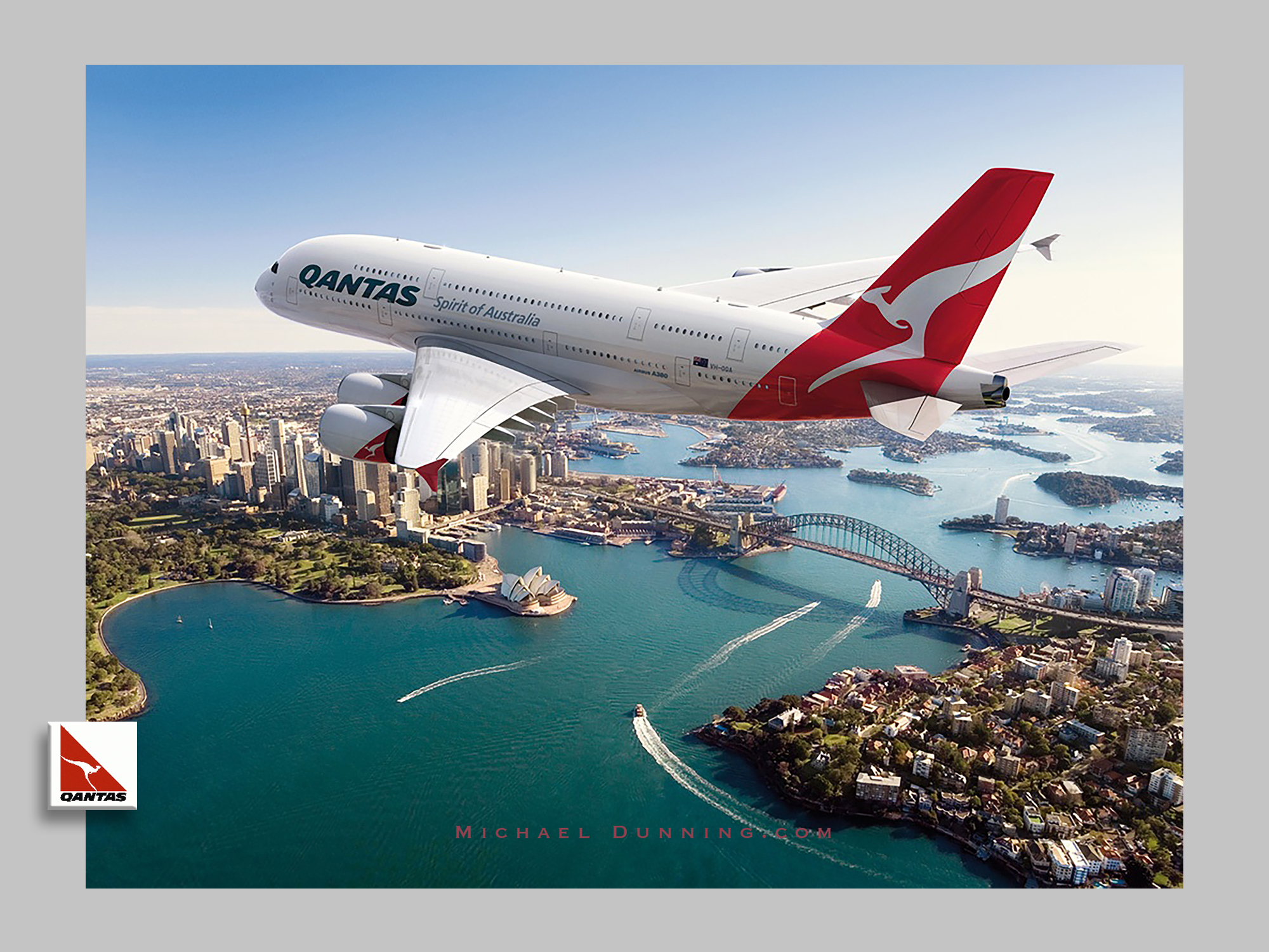 Wordwide Qantas advert for A380 service