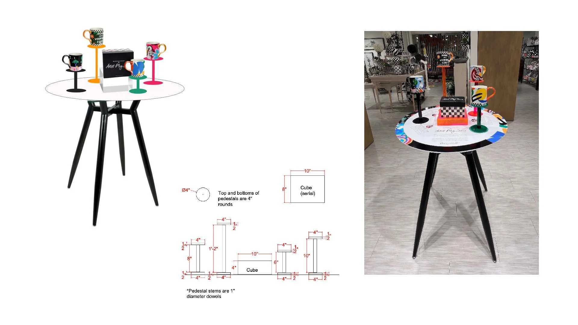 Design and prototyping for custom retail display.