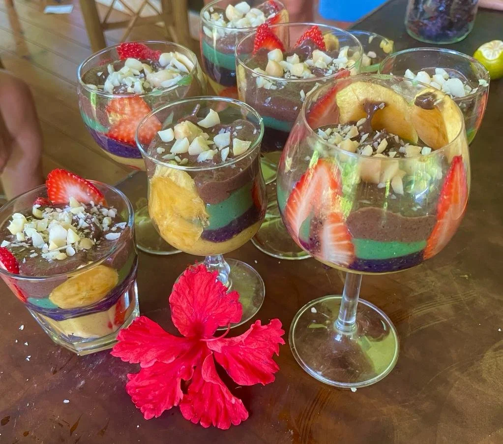 Tropical Dream Parfait with Chocolate Mousse
