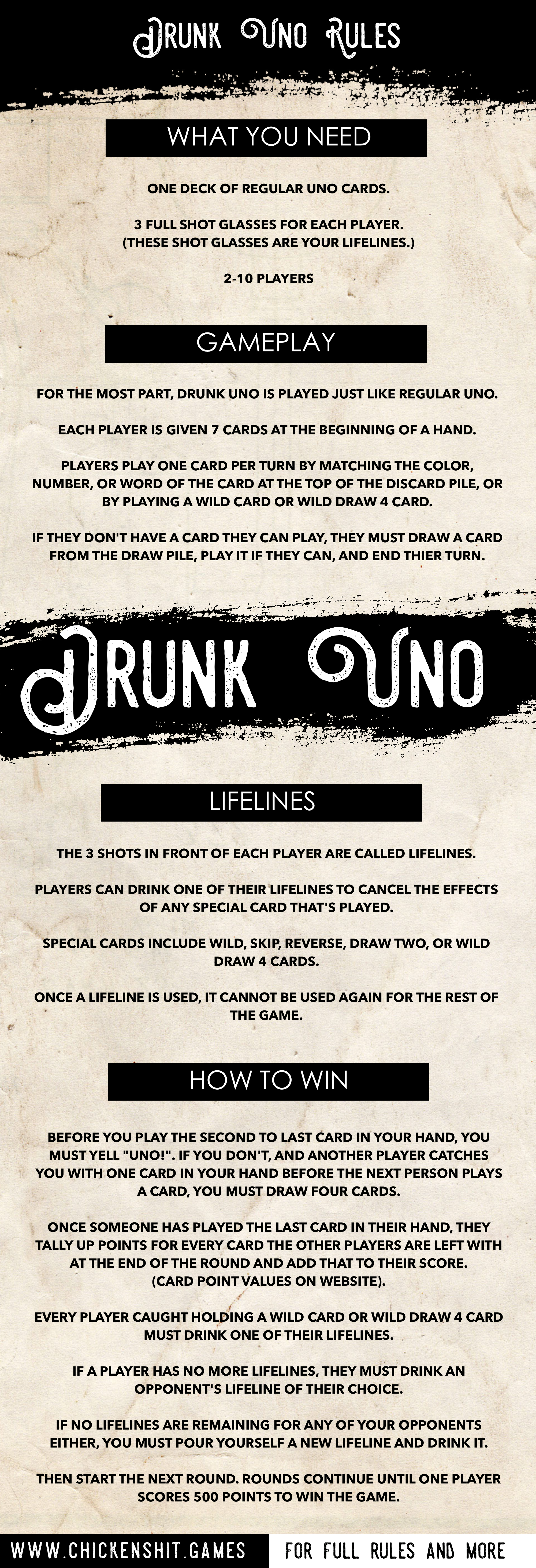 Adult Party Game Wasted UNO Flip Drunk Uno 