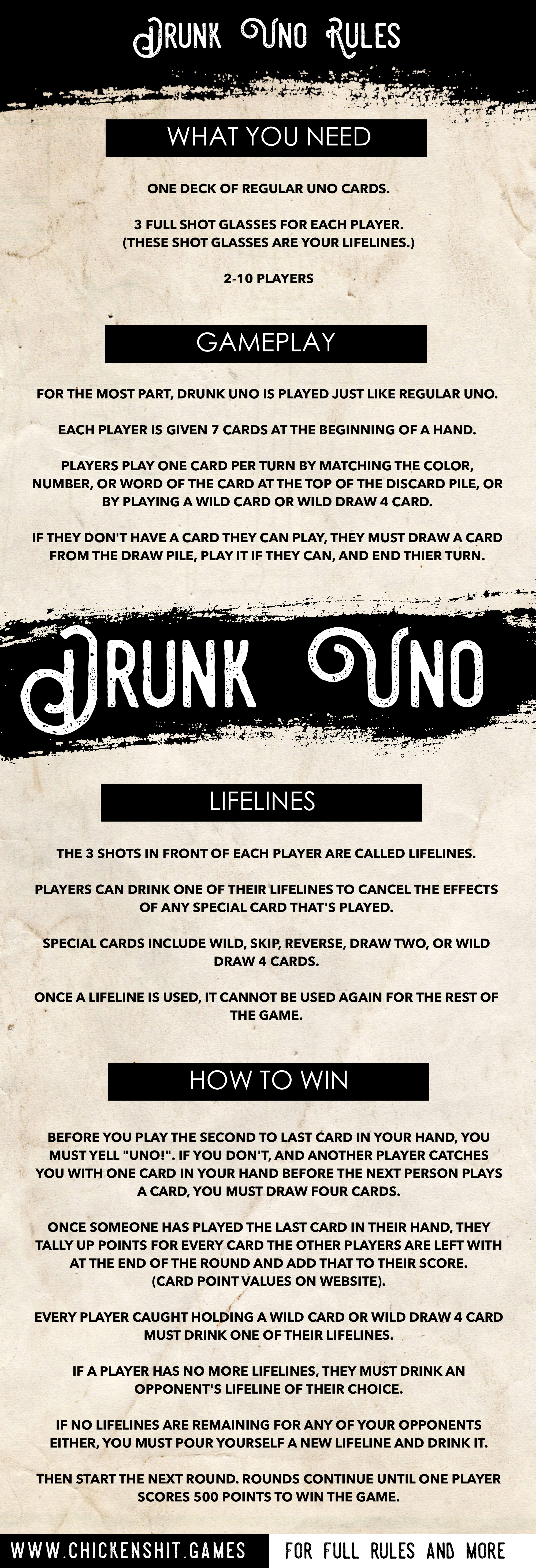 Drunk Uno Rules (Best Rules)