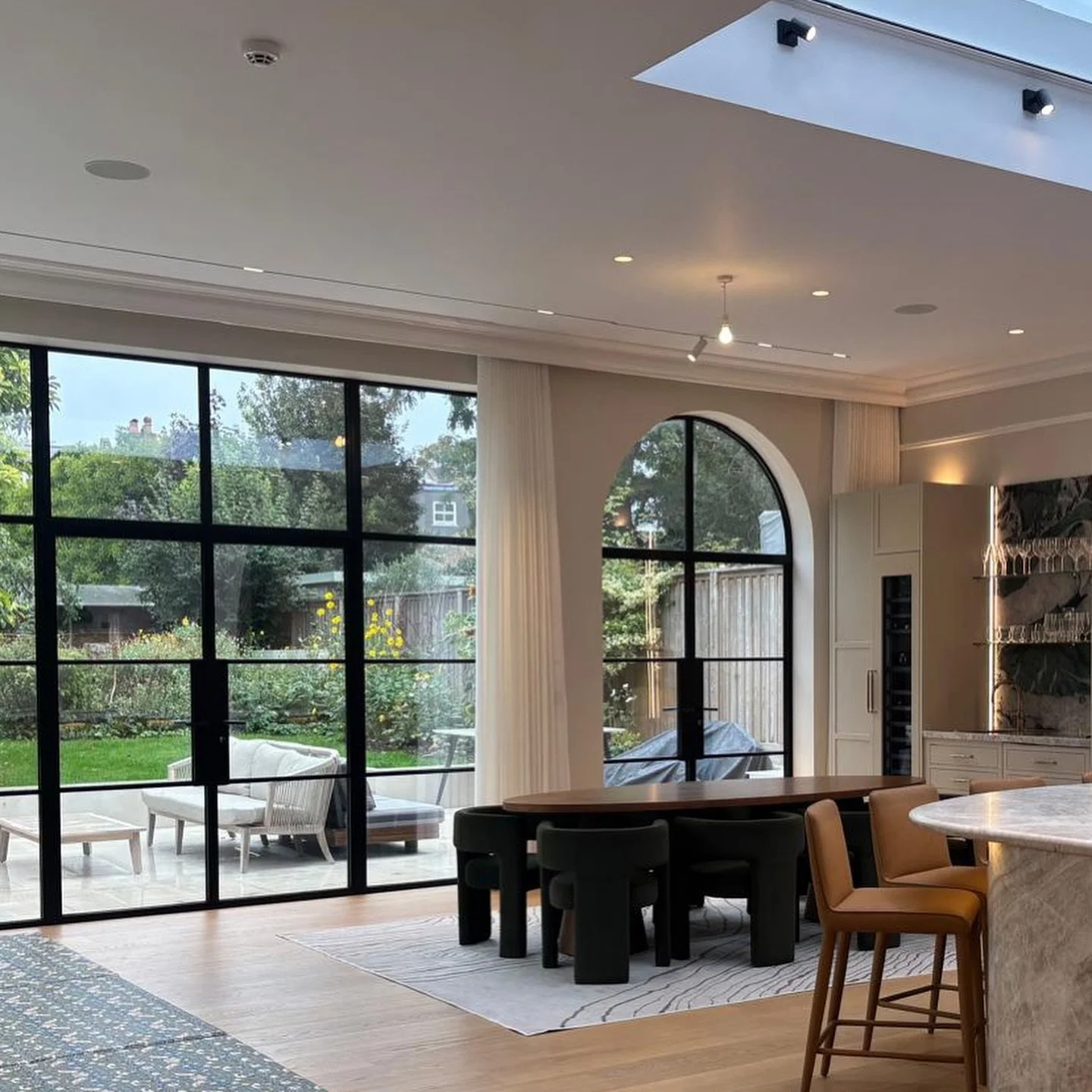 From dated and tired to modern and luxurious 
 
We have just finished an extensive renovation of a large house in Chiswick which involves a full rear extension,  and bespoke  design throughout. Our clients brief was to maximise the space, height , cr