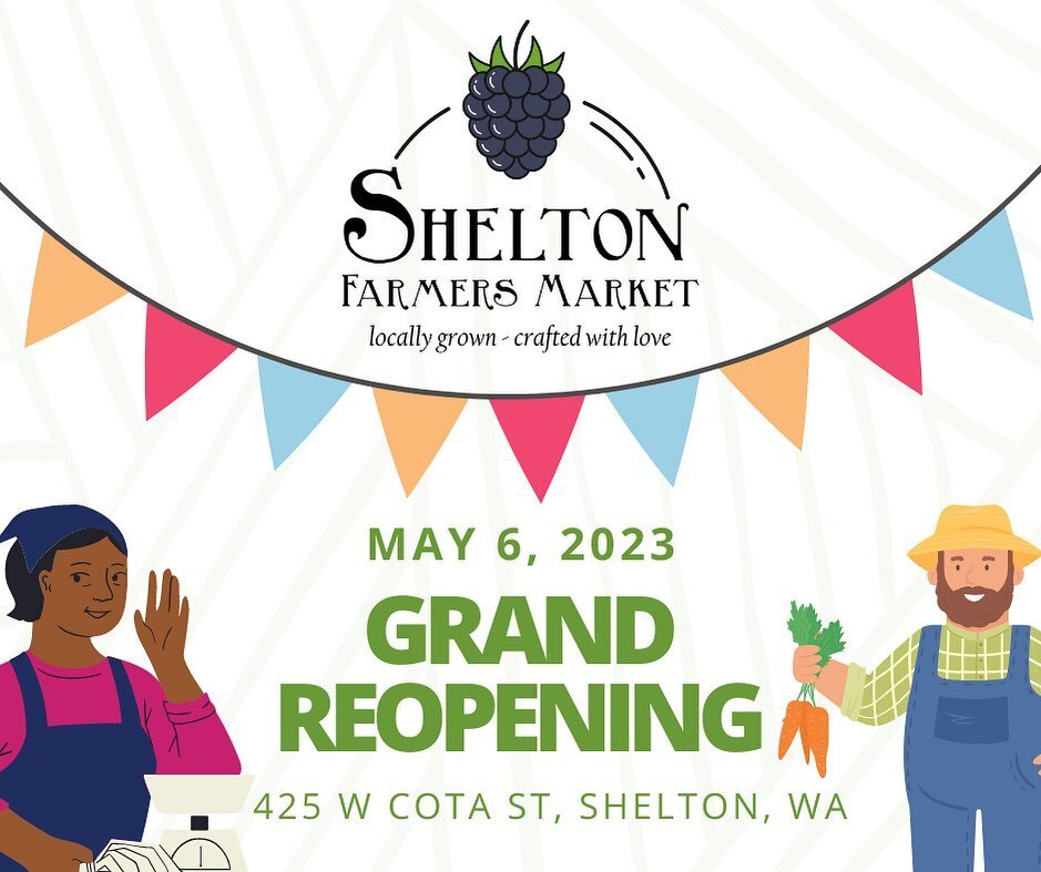 We&rsquo;re just over 4 weeks away from our Grand Reopening Celebration! Do you have a favorite vendor or item you&rsquo;re looking forward to? We&rsquo;d love to hear, please share in the comments!

#farmersmarket #sheltonwa #shoplocal #supportlocal