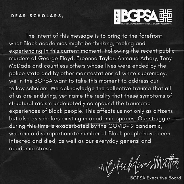 BGPSA statement on the current climate.
#blacklivesmatter
#blackintheivory