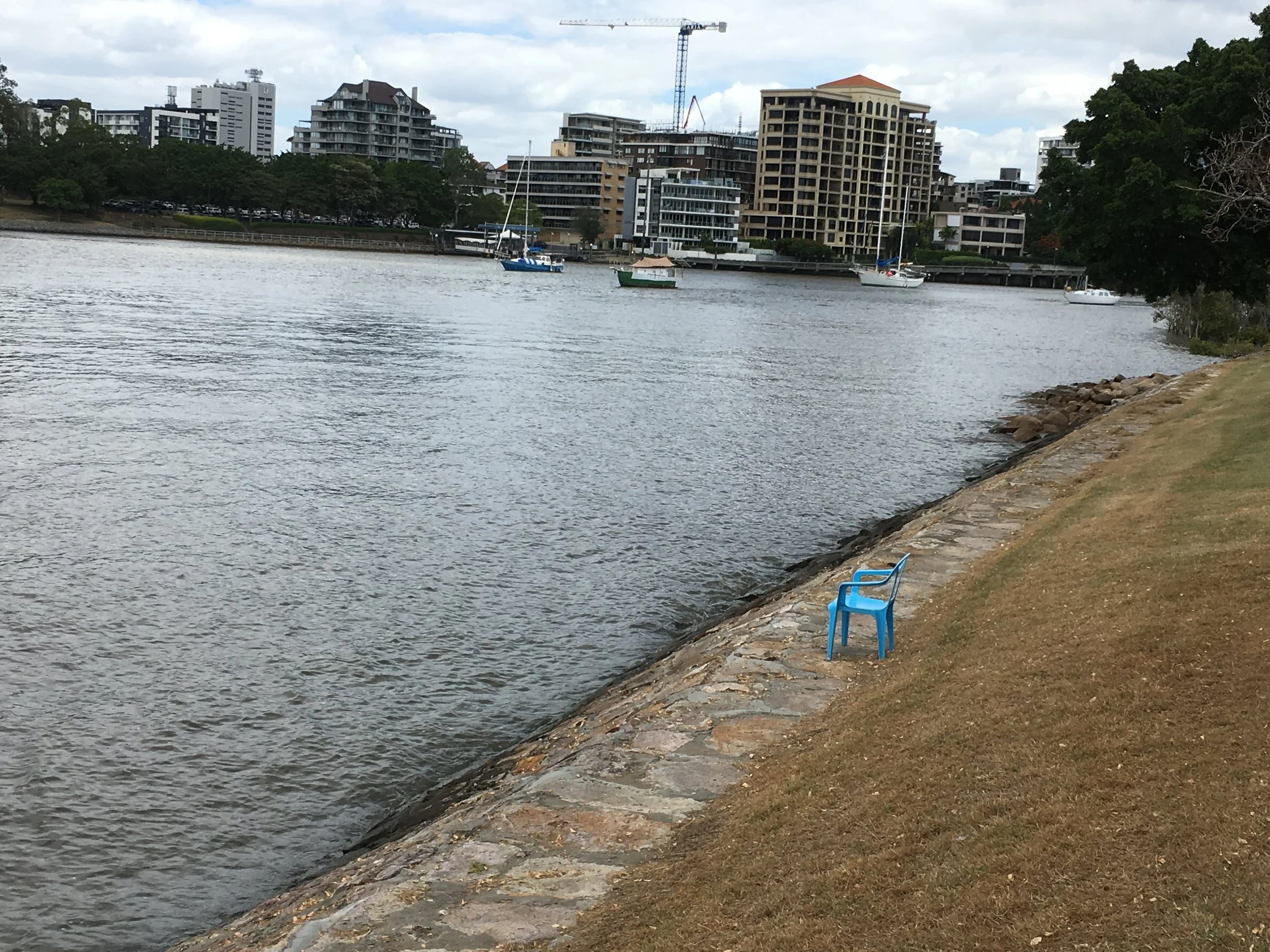Stop along a river run.
