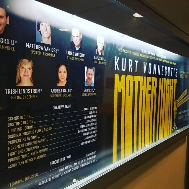 Lighting designing an off-off Broadway of an adaptation of Kurt Vonnegut's &quot;Mother Night&quot;. Playing now until Nov. 3!