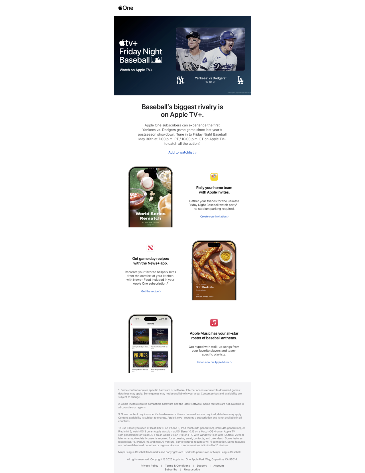 Don't miss a pitch: Watch Yankees vs. Dodgerslive with Apple One.png