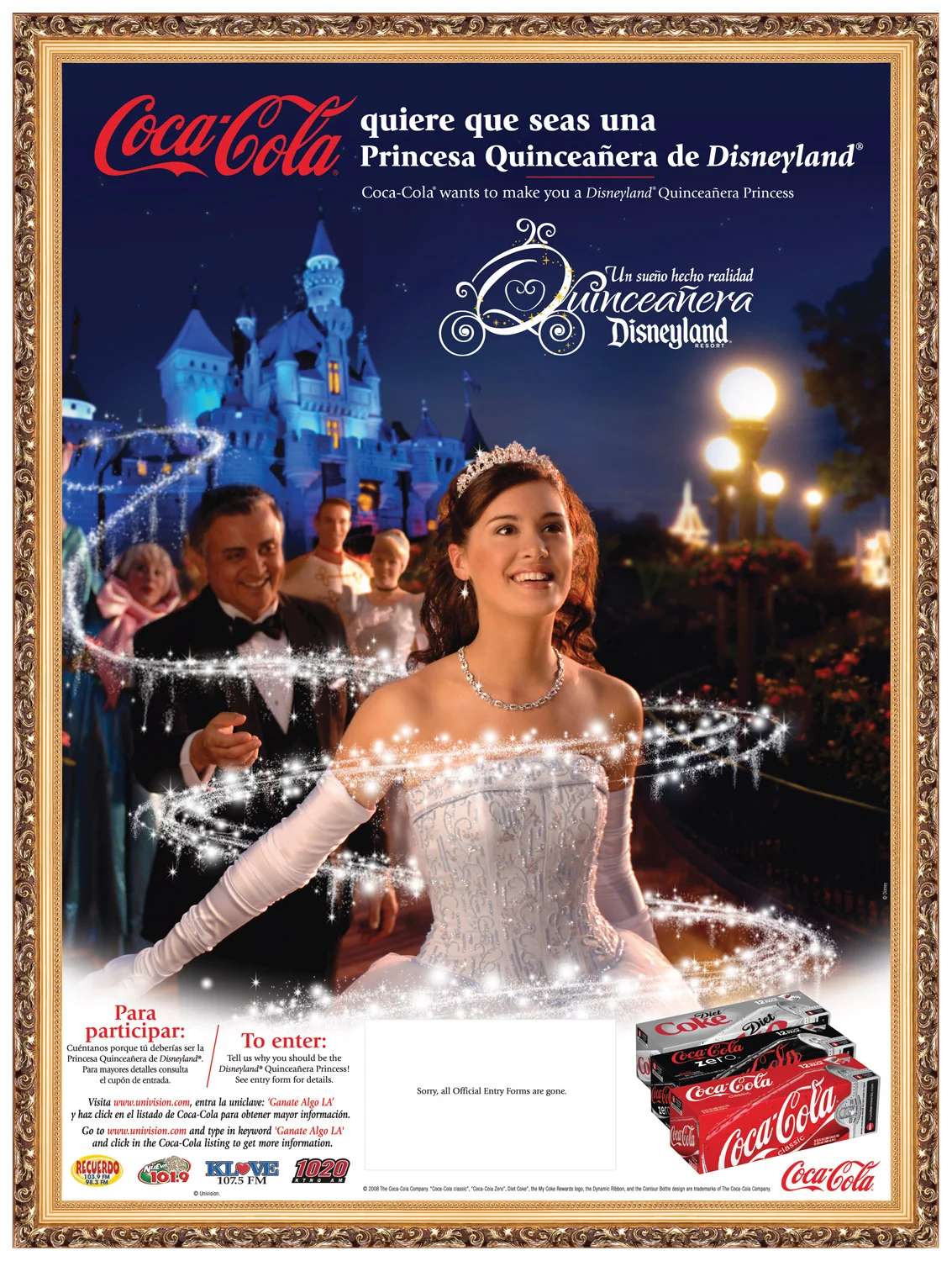 Coke Disney Quinceanera Point of Sale Ad