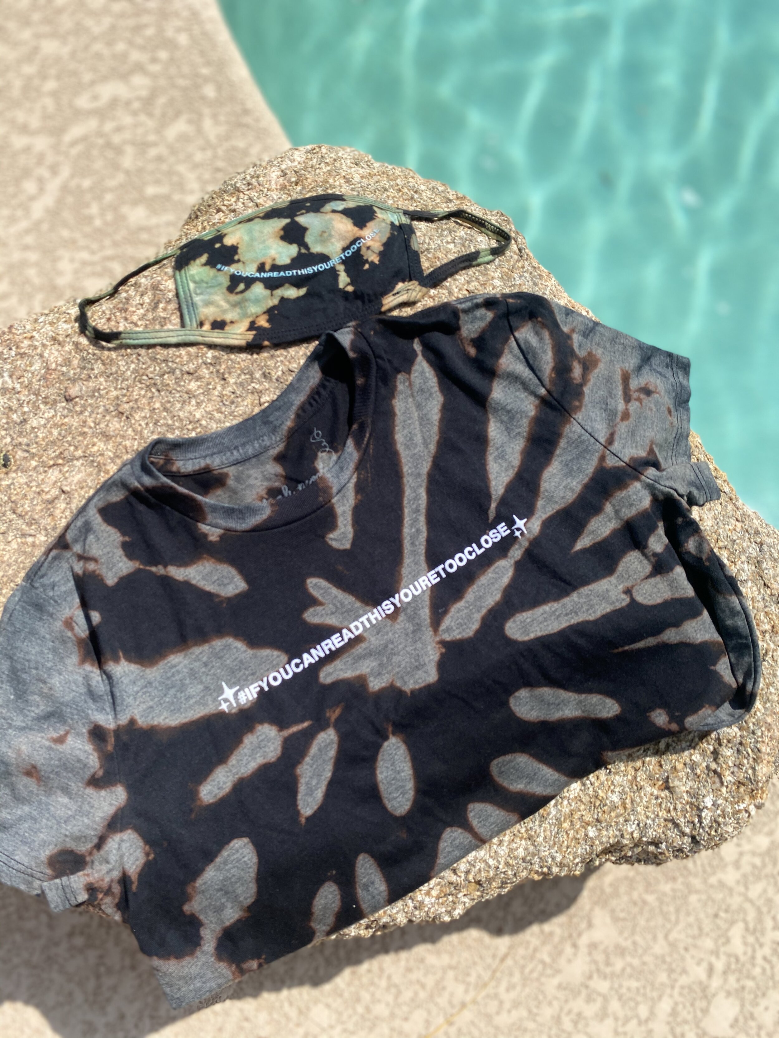 Mask + Crop Top Pair - Tie Dye