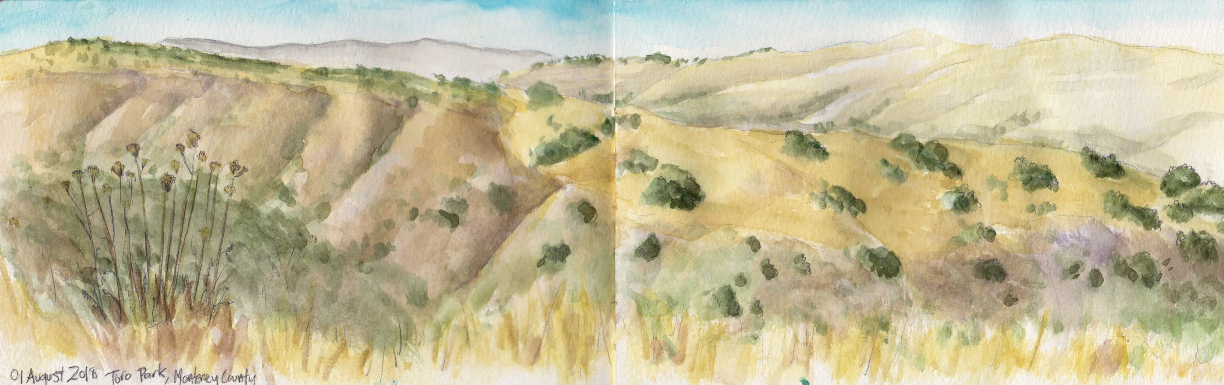 01 August 2018 | West facing view from Toro Park (Monterey County, CA)