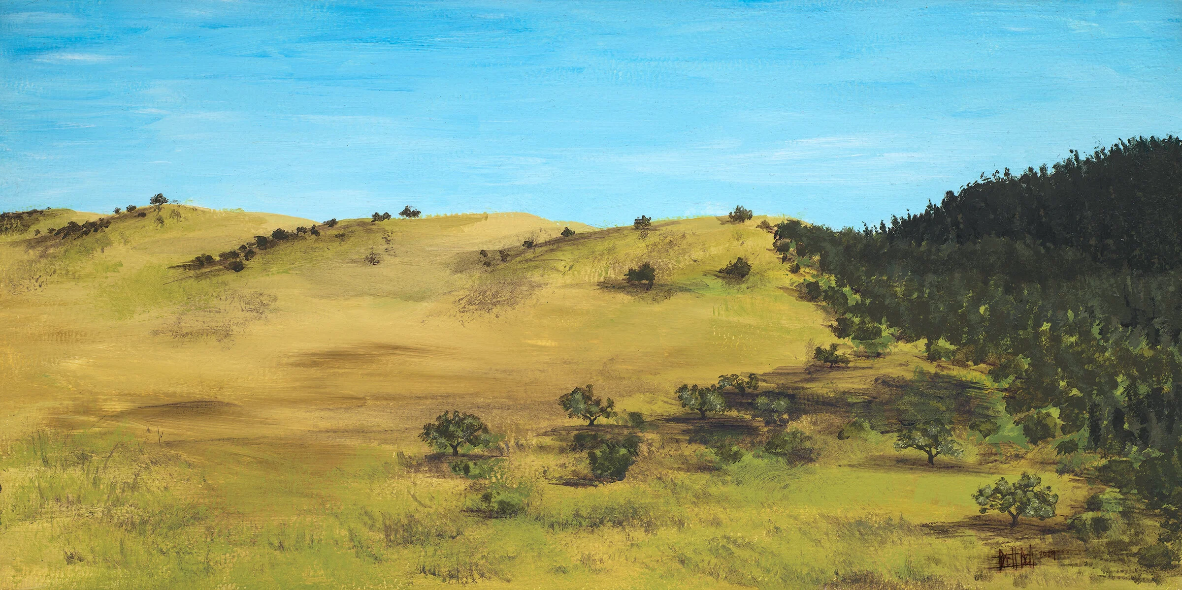 Santa Cruz Mountains triptych 1/3 (acrylic)