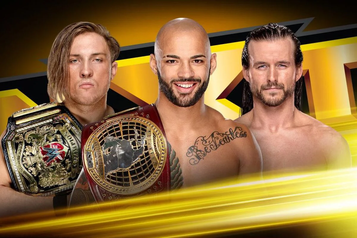 Ricochet vs Pete Dunne vs Adam Cole