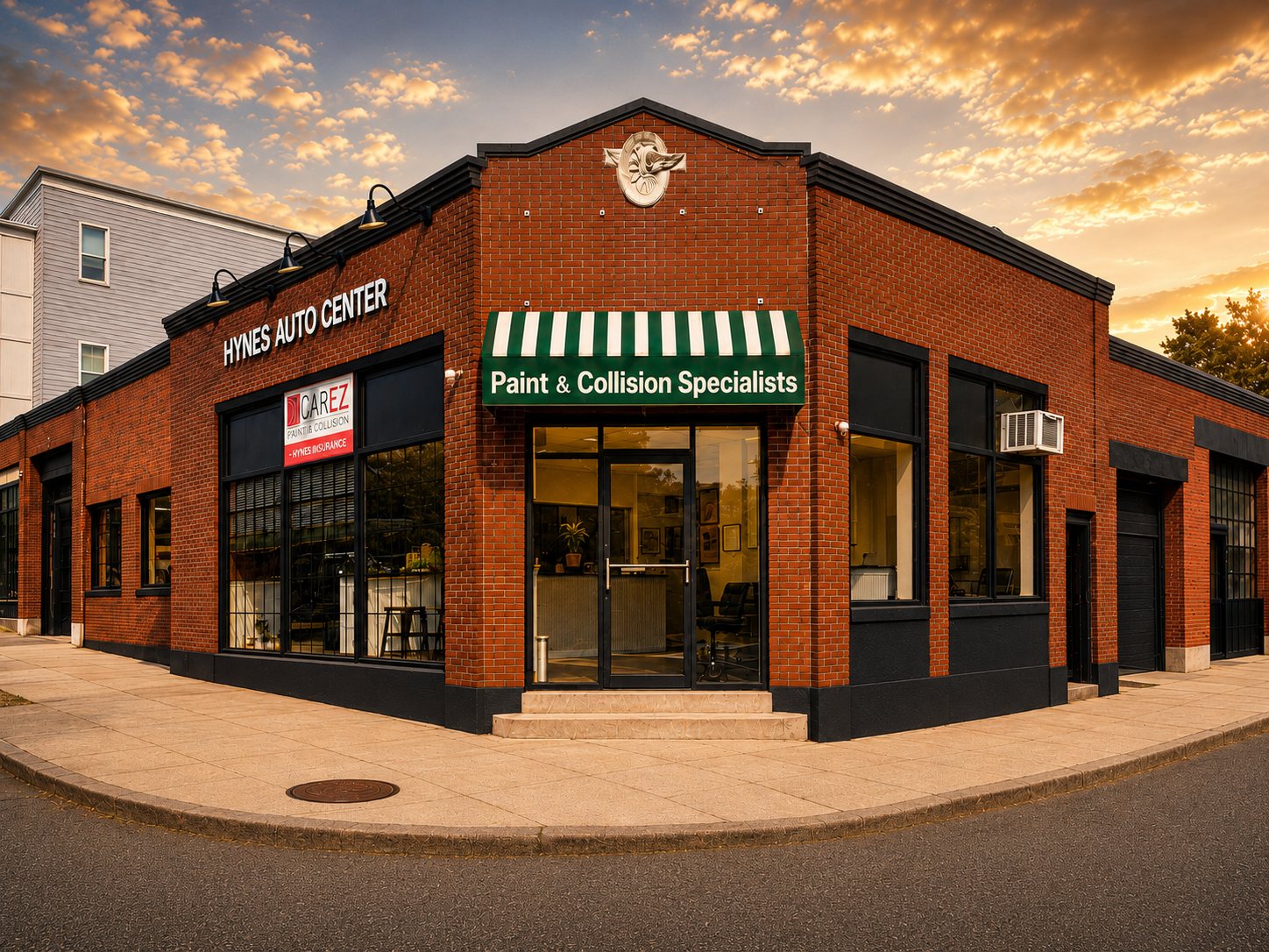 Hynes Auto Center storefront in Roslindale, MA
