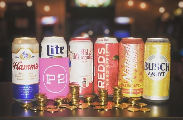 Sundays are better with our 6 pack Sunday deal! 6 domestic tallboys, $15 worth of tokens, and a sweet can coozie for just $25!
