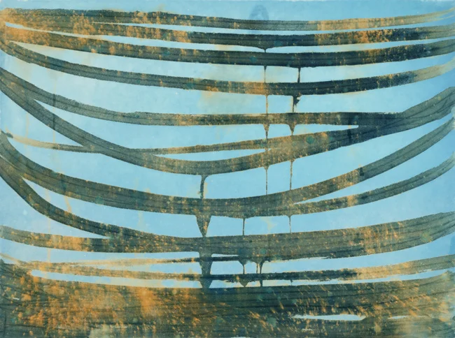 Horizontal Blue Suspension 5