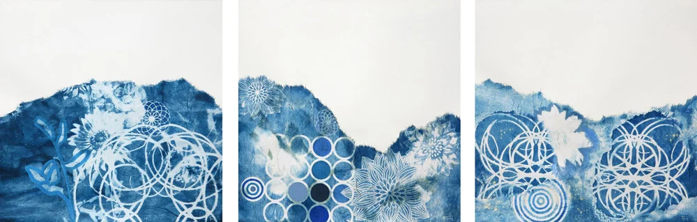 GROUNDED SERIES (shown as triptych)