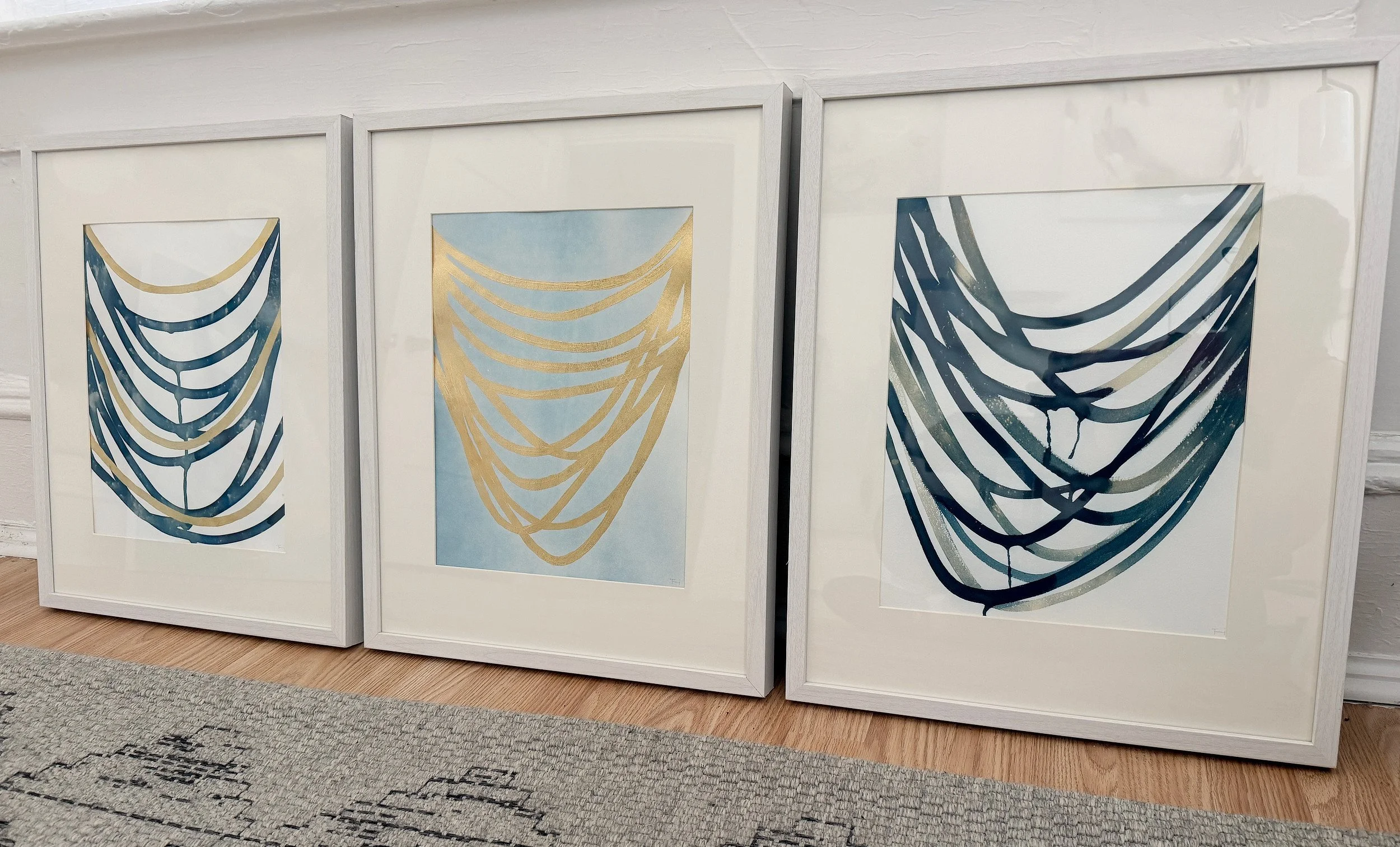 cyanotypes, frame size 20x16