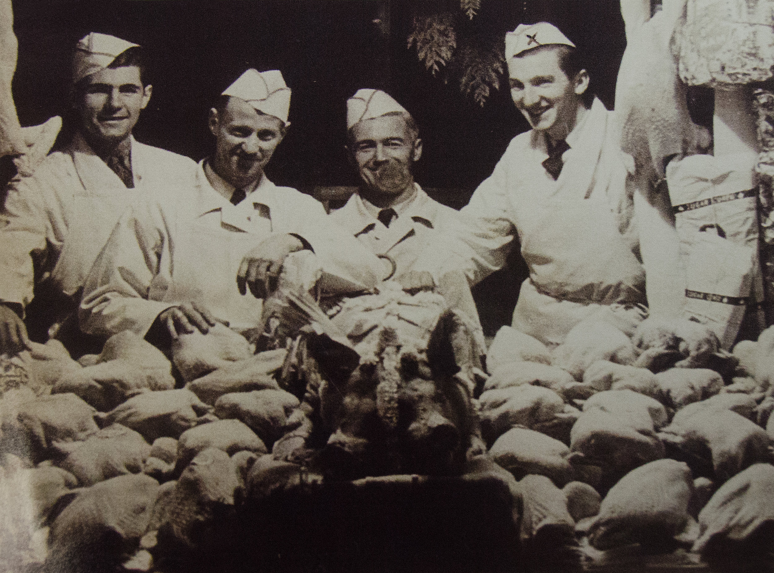  David Askew (far Right) with prize turkeys 