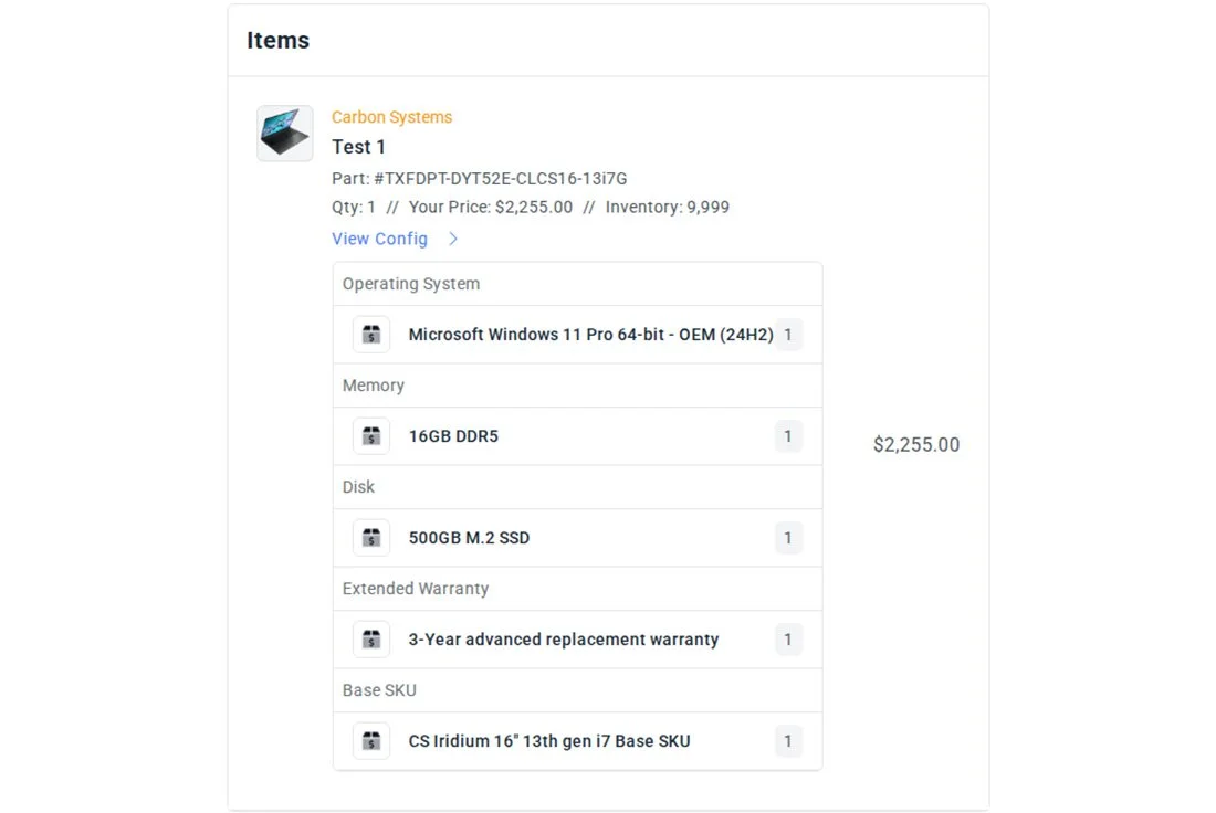 Hide pricing and part numbers