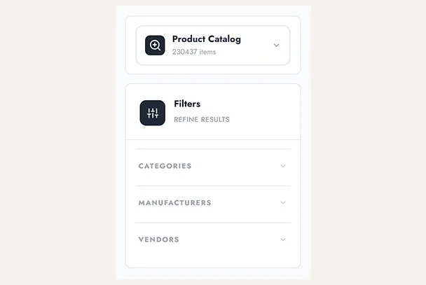 In-depth product filters