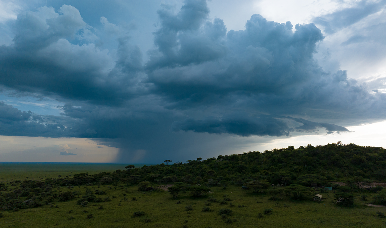 A large rainstorm over the Serengeti.  (credit: National Geographic/Will Greenlees)
