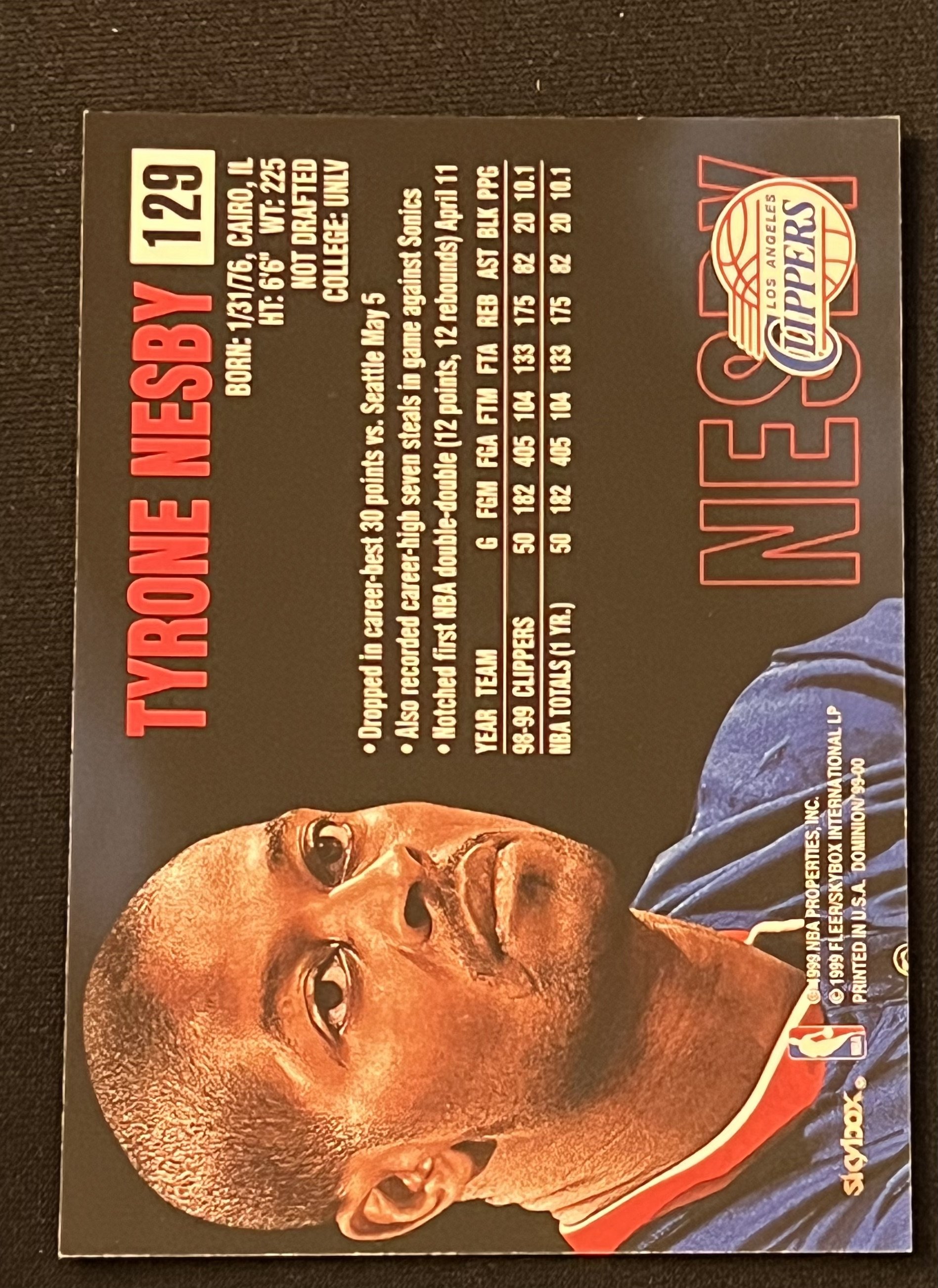 1999 Skybox Dominion #129 - back