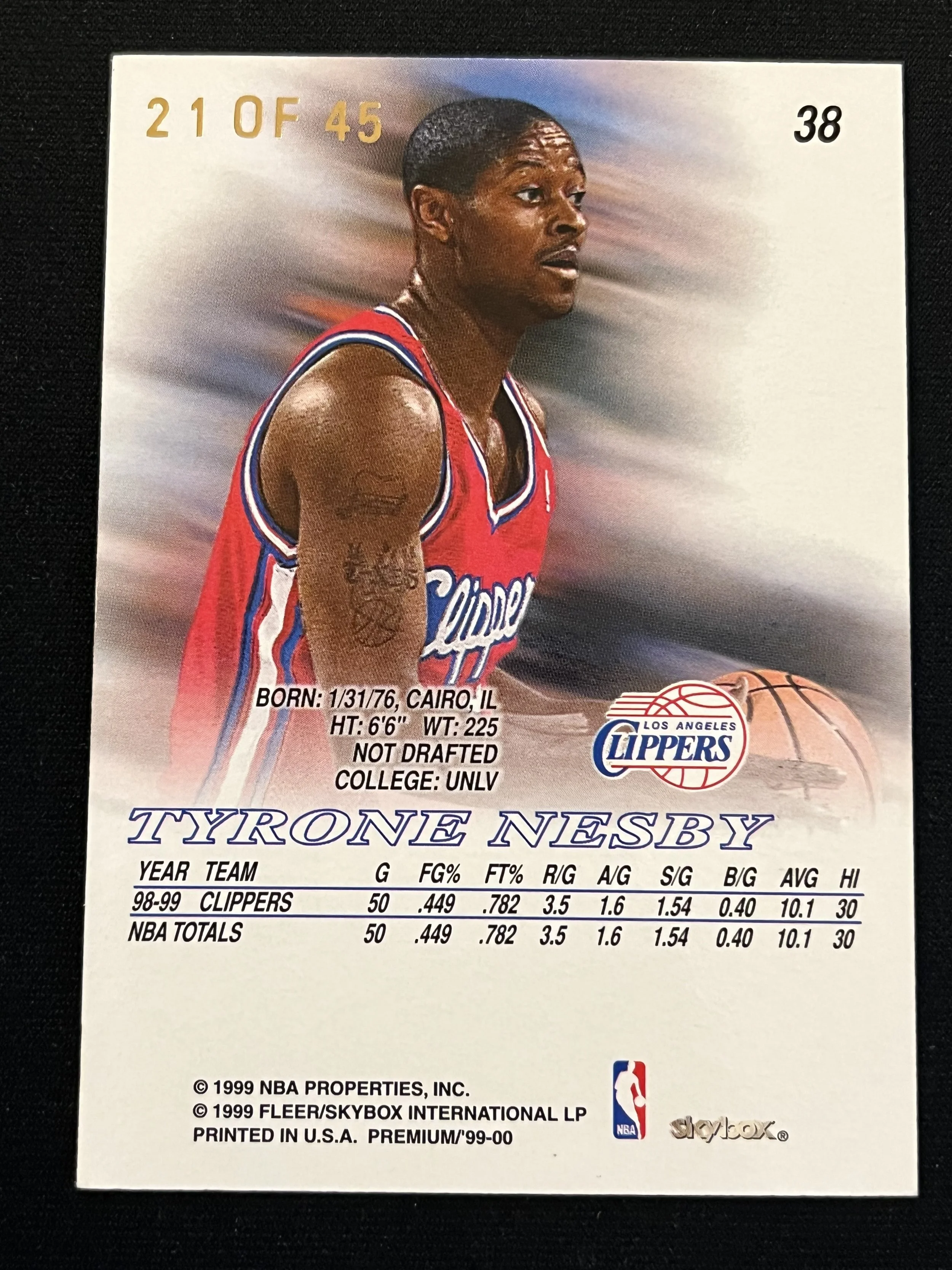 1999 Skybox Premium Star Rubies #38 /45 - back