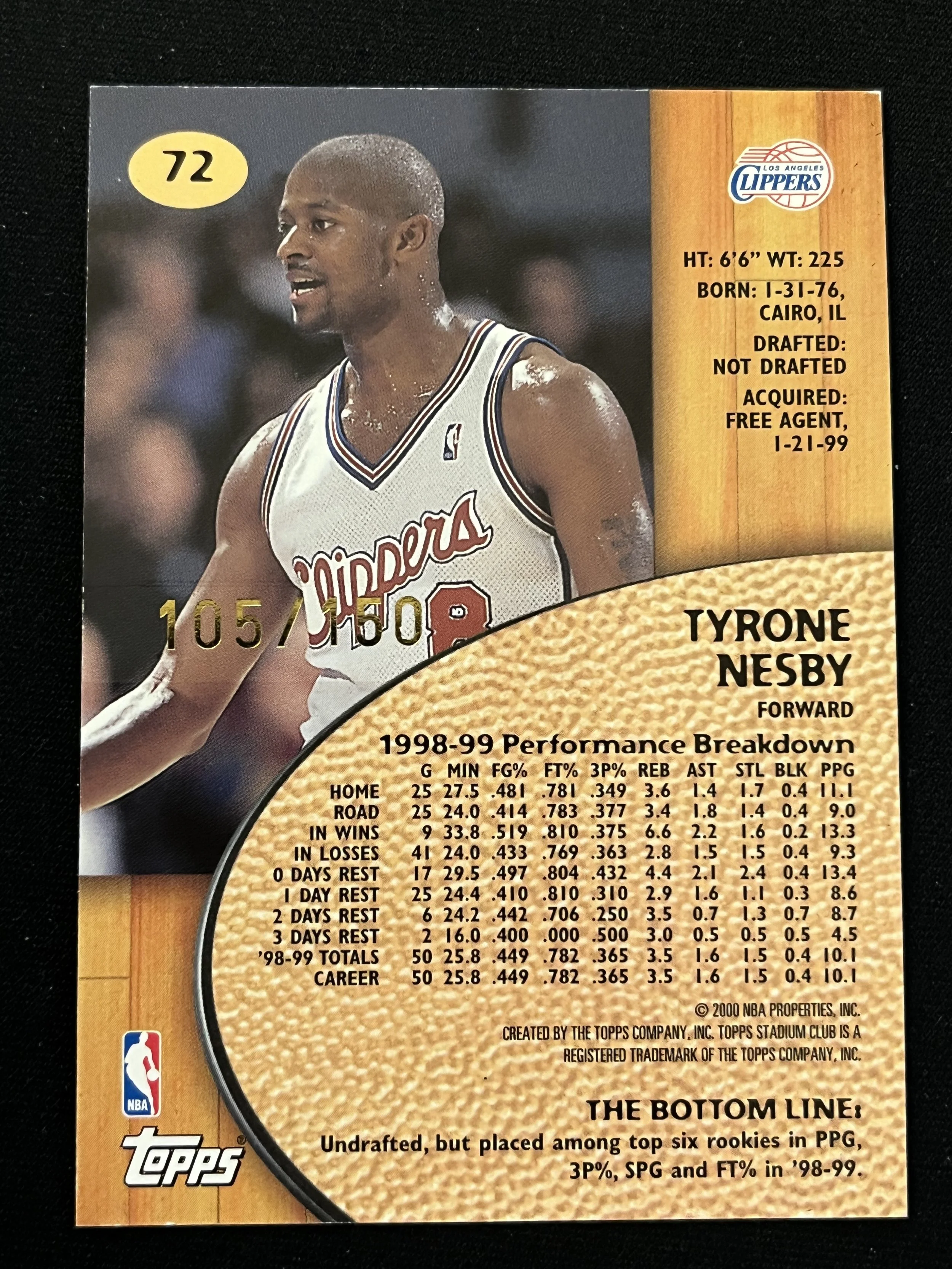 1999 Stadium Club One of a Kind /150 - back