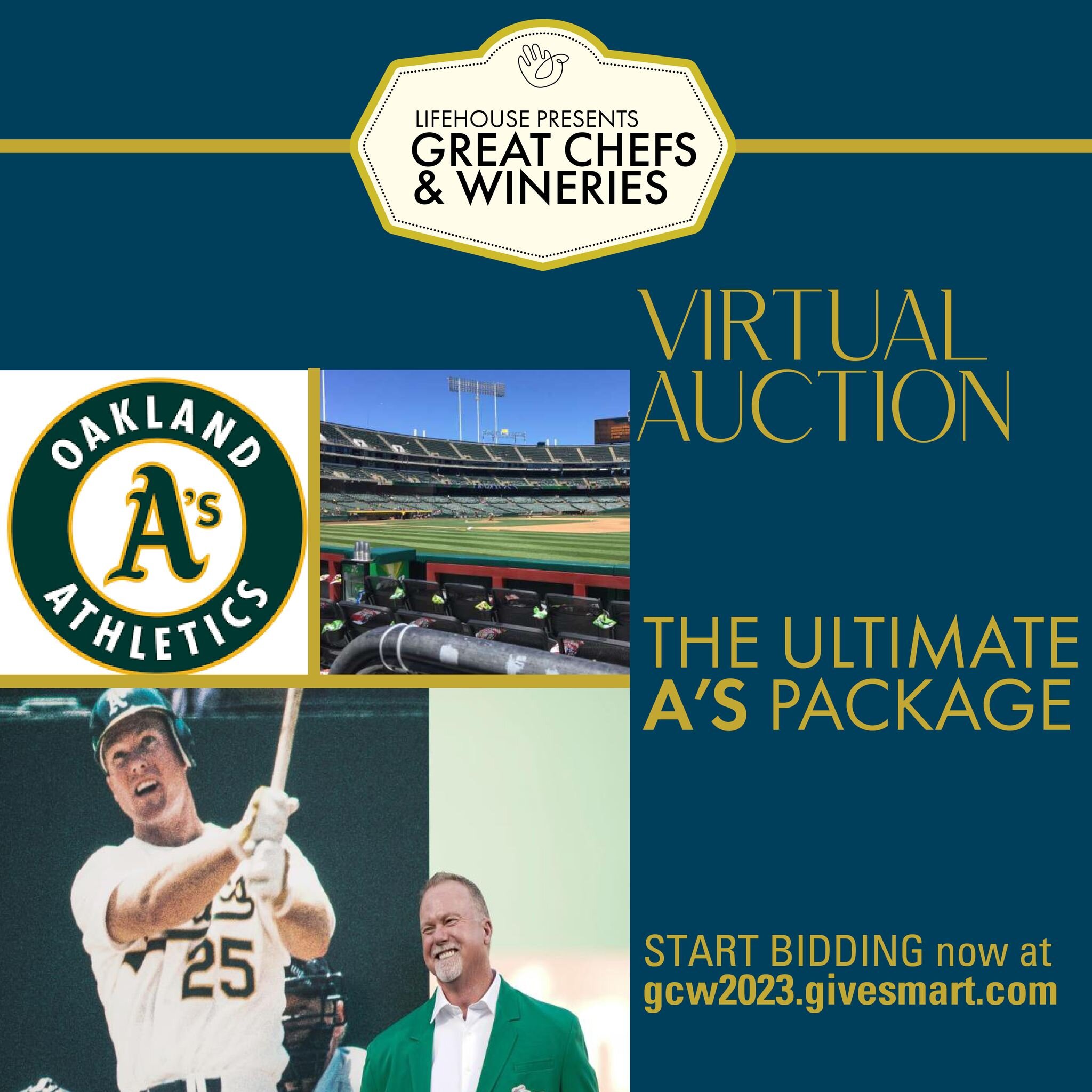 #VIRTUALAUCTIONHIGHLIGHT :: This package hits it out of the ballpark!  4 field box tickets to see the Oakland As take on the 2021 World Series champion Atlanta Braves at the Oakland Coliseum on May 29, 2023. These seats with butler service are right 