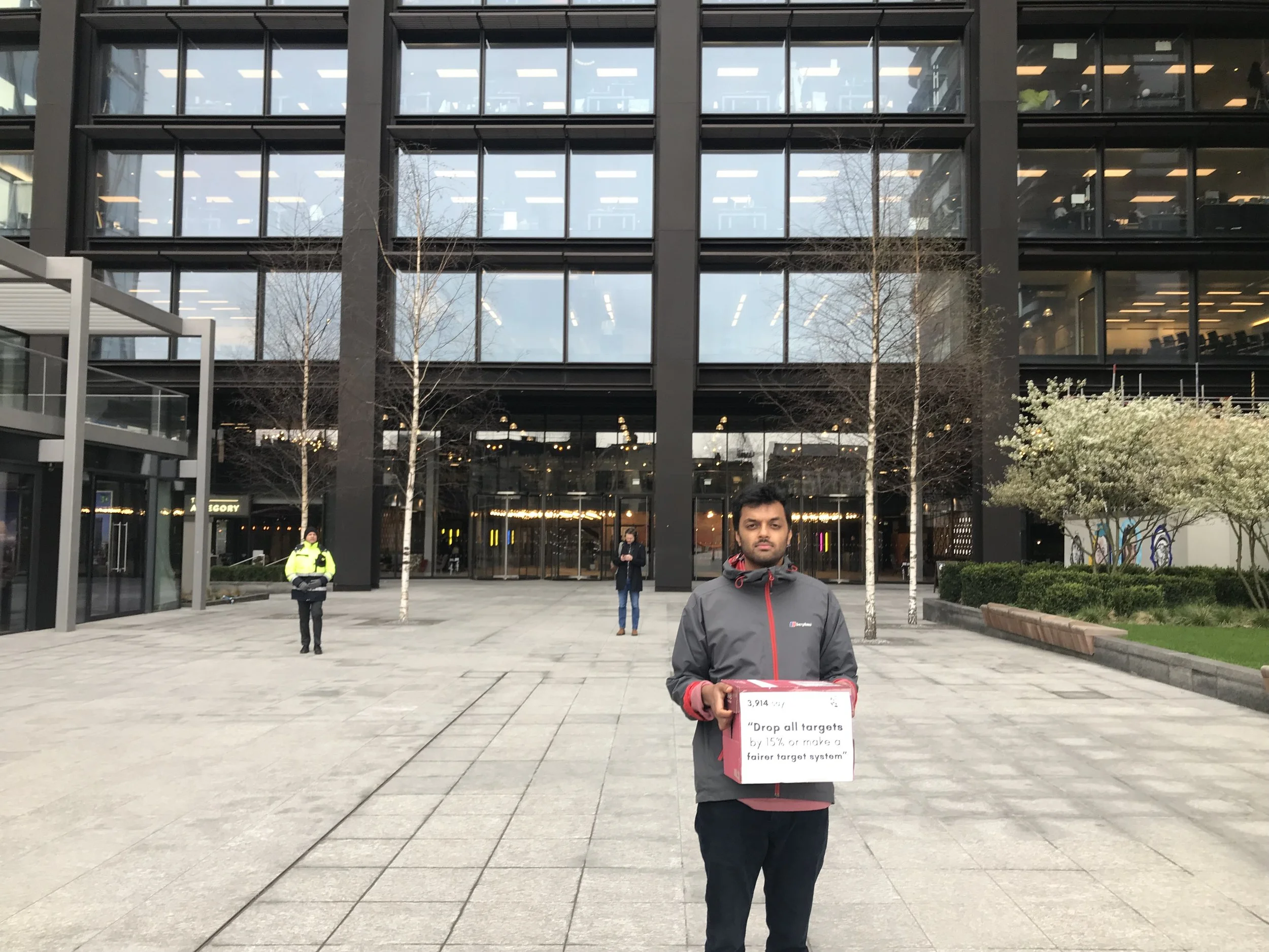 Delivering the petition to Amazon HQ