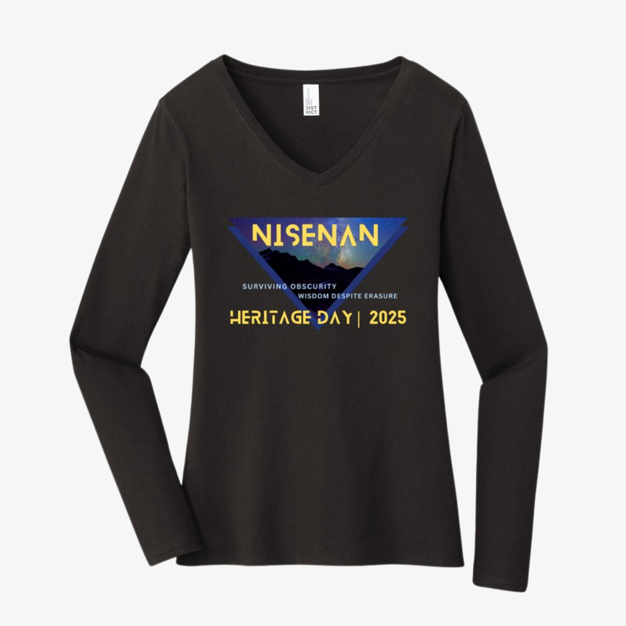 NHD 2025 Slim Cut Vneck Long Sleeve in black.png