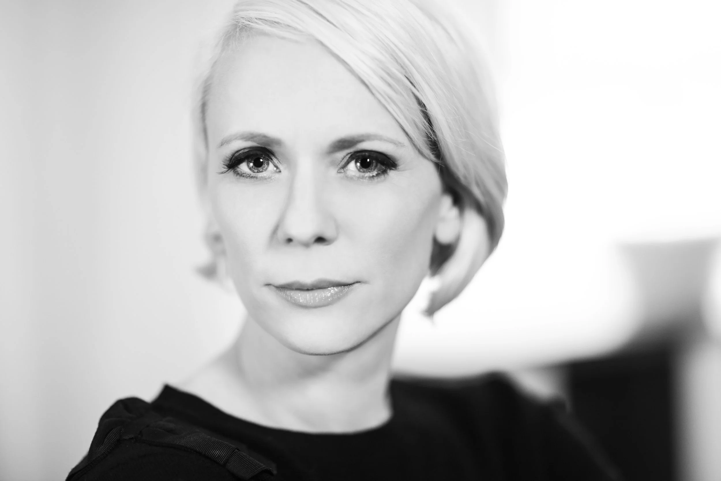 B&W Headshot by Sandrine Lee