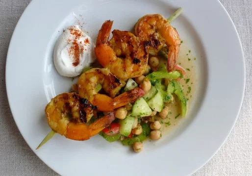 Middle Eastern Shrimp with Chickpea Salad