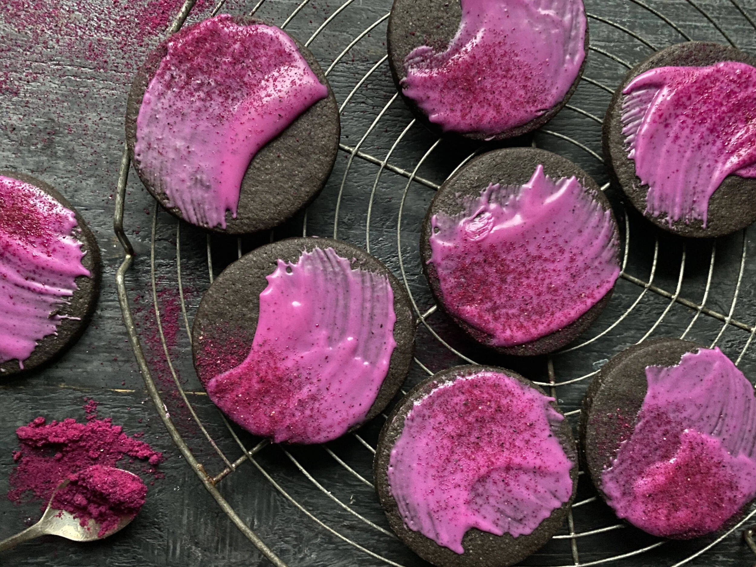 Chocolate Brushstroke Cookies