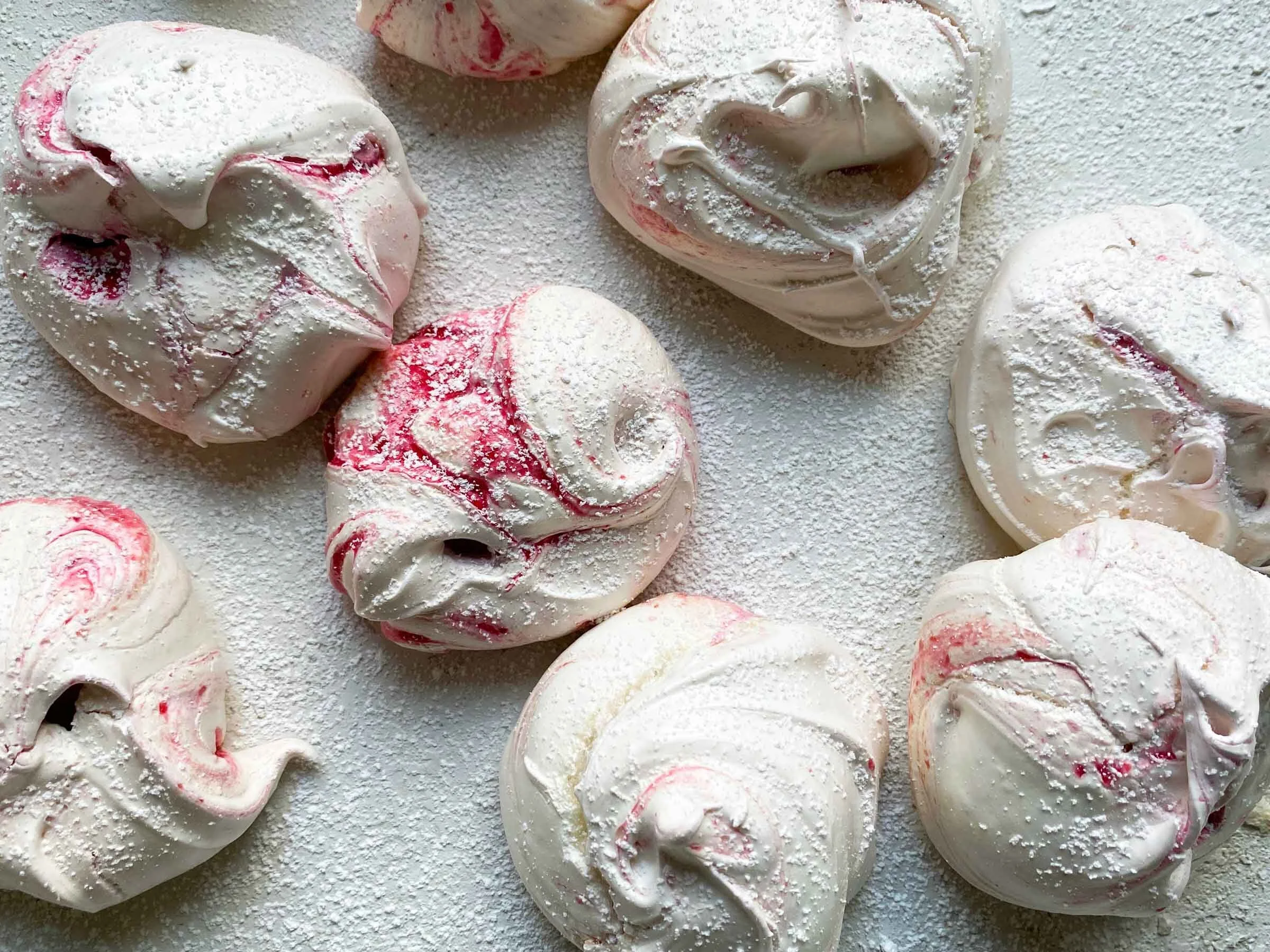 Chewy Raspberry Meringues