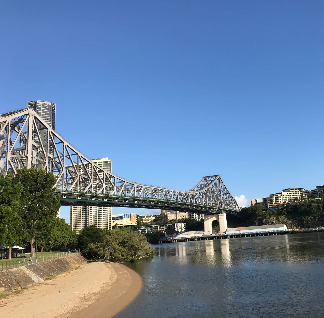 Brisbane’s Story Bridge from Captain Burke Park.